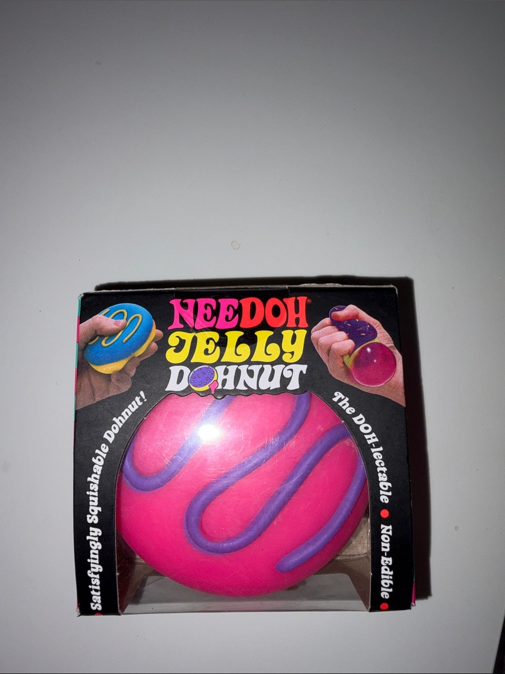 Brand New Needoh Jelly Donut Squishy Toy - Pink Frosting with Purple Swirl🔥